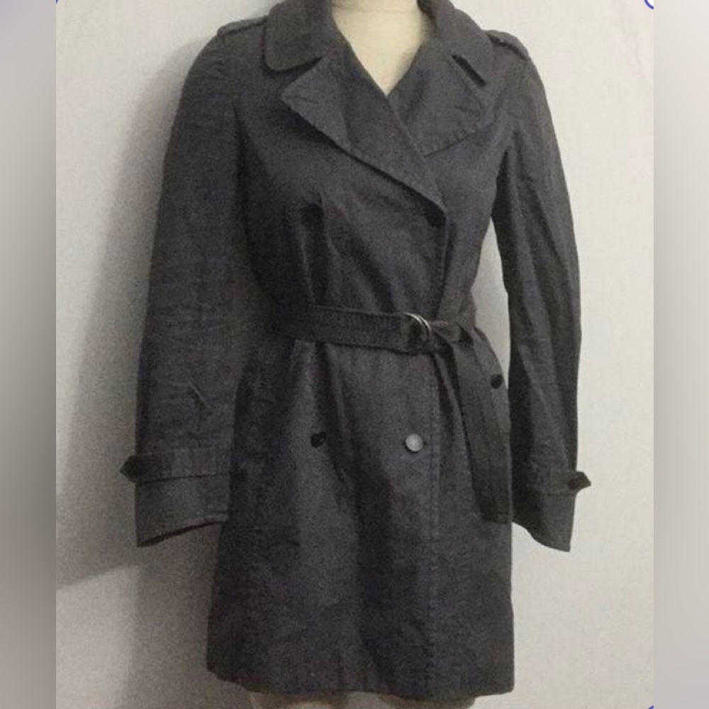 Rag + Bone Ladies Cotton Raincoat Gray Size 4 GUC